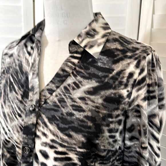 Alfani Tunic Shirt Size 14 Stretch Animal Print - Picture 5 of 10